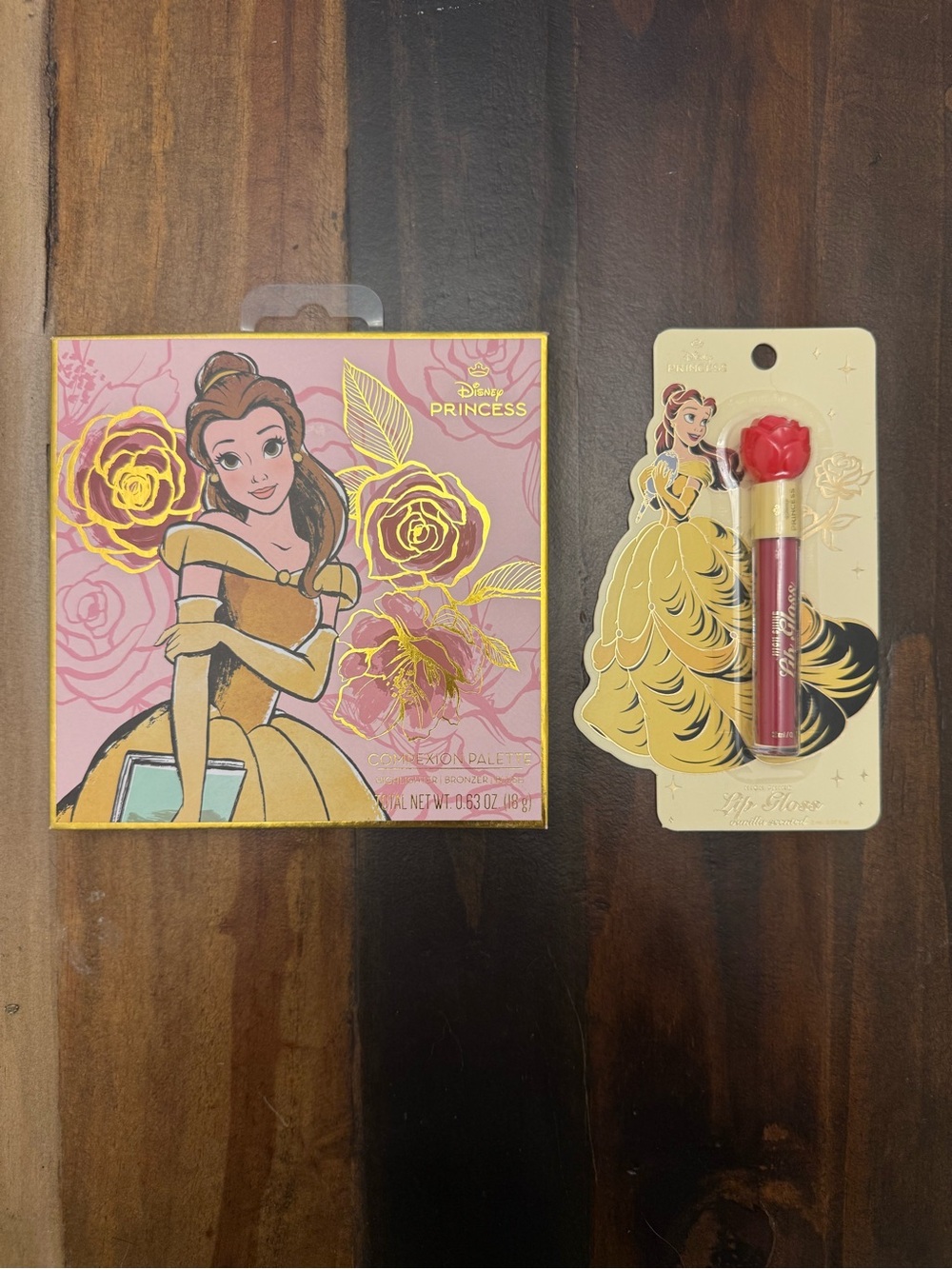 Disney Princess Belle Taste Beauty Complexion Palette Lip Gloss Gift Set New